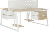 Стол офисный КОБОР TR/2-80/120 white/natural