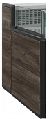 Боковина правая Carboma GС111 пластик+МДФ со стеклопакетом, открытый модуль, 0013-1008 (черный+темный дуб)