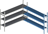 Стеллаж модульный угловой дополнительный POLAIR LOAD.ME INOX 21AL.3IN30.09C