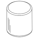 Емкость для мороженого из поликарбоната InoxMacel (D154х160h мм)