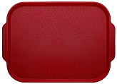 Поднос Luxstahl 450х355 мм с ручками вишневый