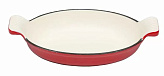 Сковорода порционная овальная, 600 мл, красная, эмалированный чугун, 26*15 см, P.L. Proff Cuisine