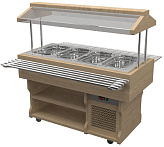 Салат-бар охлаждаемый Gastrolux WoodLine ПО-127/3GN/W
