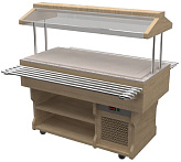 Салат-бар охлаждаемый Gastrolux WoodLine ПО-157/ПК/W