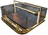 Витрина кондитерская встраиваемая Finist Glassier LUXURY GOLD GLG-8/70/3