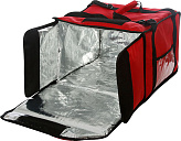 Термосумка Luxstahl 514 (420х420х300 мм, на 5-6 пицц, фольгированная с вентиляцией, красная)