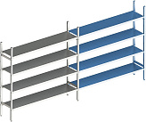 Стеллаж модульный линейный дополнительный POLAIR LOAD.ME INOX 16AL.4IN40.18Е